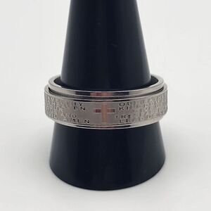 King Will Silver Tone The Lord's Prayer Fidget Ring (13)